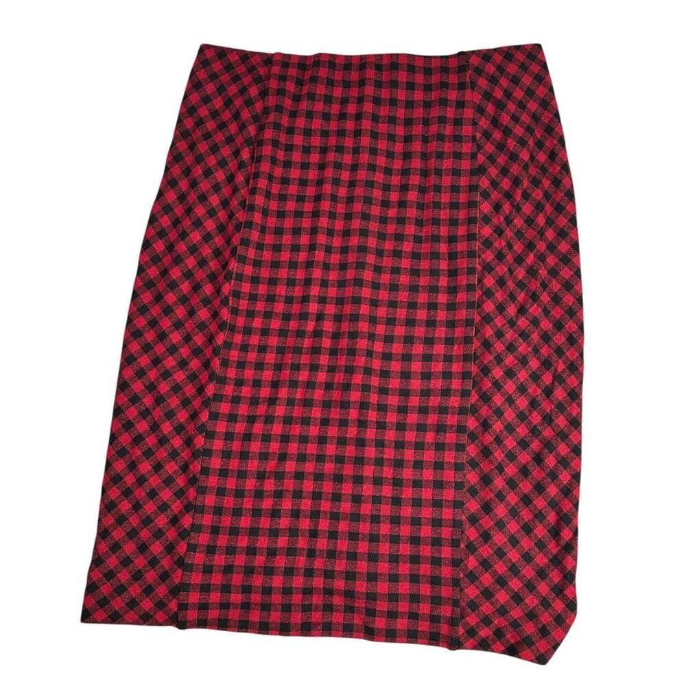J. Jill Ponte Pencil Skirt size Medium Red Black